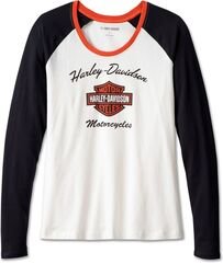Harley-Davidson Tee-Knit, Colorblock-Design-Cloud Dancer | 99018-23VW