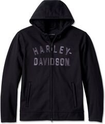 Harley-Davidson Men'S Deflector Hooded Riding Fleece, Black | 98102-23EM