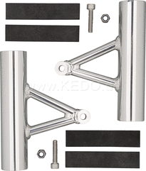 Kedo Aluminum Headlight Brackets (1 pair), polished, 1 Pair, GibbonSlap-Style (Wrenchmonkees) | WM0015