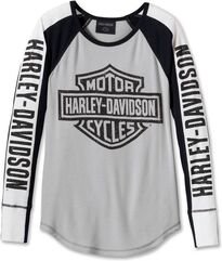 Harley-Davidson Tee-Knit, Colorblock-Design-Vapor Blue | 96144-24VW