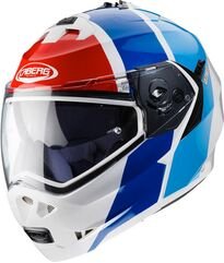 Caberg (カバーグ) DUKE II IMPACT フリップアップ ヘルメット ホワイトメタル/レッド/ブルーライトブルー