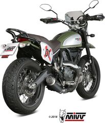 MIVV / ミヴマフラー SPORT SLIP-ON Muffler GPpro STEEL BLACK WITH CATALYZER CONVERTING KIT For DUCATI SCRAMBL | D.035.LXBP