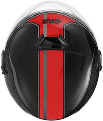 GIVI / ジビ Jet helmet 12.5 GRAPHIC TOUCH Matte Black/Red, Size 58/M | H125FTHBR58