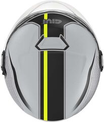 GIVI / ジビ Jet helmet 12.5 GRAPHIC TOUCH Matte Grey/Yellow, Size 56/S | H125FTHGY56