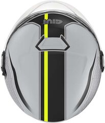 GIVI / ジビ Jet helmet 12.5 GRAPHIC TOUCH Matte Grey/Yellow, Size 58/M | H125FTHGY58