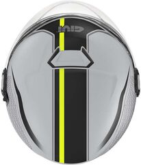 GIVI / ジビ Jet helmet 12.5 GRAPHIC TOUCH Matte Grey/Yellow, Size 60/L | H125FTHGY60