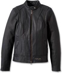 Harley-Davidson Women'S 120Th Anniversary Revelry Leather Jacket, Black | 97032-23EW