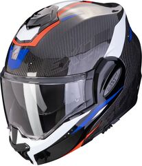 スコーピオンフリップアップヘルメットエクソテックエボカーボンローバーブラックレッドブルー| 118-433-323