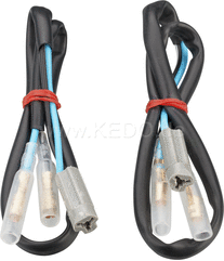 Kedo Adapter Wiring Loom for aftermarket indicators, length 38cm, YAMAHA plug to Japanese Bullet Connectors. 1 Pair | 40174