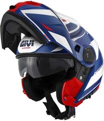 GIVI / ジビ Flip-up helmet X.21 EVO NUMBER White/Red, Size 56/S | HX21RNBLR56
