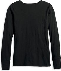 Harley-Davidson Henley-Knit, Black Beauty | 96242-23VW