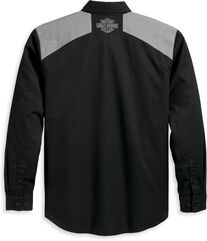 Harley-Davidson Shirt-Woven, Colorblock-Design-Black Beauty | 96368-23VM