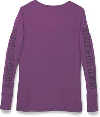 Harley-Davidson Henley-Knit, Wood Violet | 96434-22VW