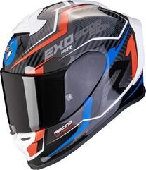 スコーピオン フルフェイスヘルメット Exo R1 Evo Air Coup ブラック-レッド-ブルー | 110-442-258