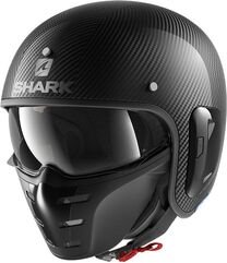 Shark / シャーク オープンフェイスヘルメット S-DRAK 2 カーボン SKIN カーボン シルバー ブラック/DSK | HE2715DSK