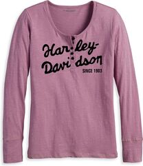 Harley-Davidson Henley-Knit, Dusky Orchid | 96244-23VW