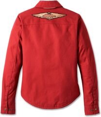 Harley-Davidson Women'S 120Th Anniversary Operative Riding Shirt Jacket, Merlot | 97207-23EW