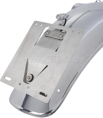 Kedo LED tail light 'Bullit', chrome, incl aluminum bracket and mounting material, 'E' approved. | 50116C