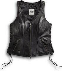 Harley-Davidson Avenue Leather Vest, Black | 98071-14VW