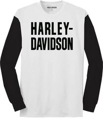 Harley-Davidson Men'S Foundation Colorblock Tee, Bright White | 99078-22VM