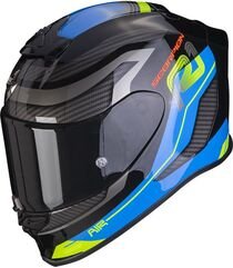 Scorpion / スコーピオン Exo フルフェイスヘルメット R1 Vatis ブラックブルー | 10-374-66