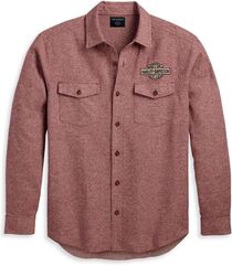 Harley-Davidson Shirt-Woven, Tawny Port | 96379-23VM