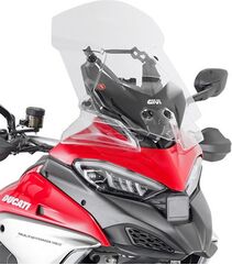 GIVI / ジビ Screen for Ducati Multistrada V4, color clear, dim. HxW 50 x 38 cm, 8 cm higher than oem screen | D7413ST