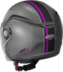 GIVI / ジビ Jet helmet 2.5 GRAPHIC TOUCH LADY Matte Titanium/Pink, Size 54/XS | H125FTHTP54