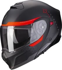 Scorpion / スコーピオン Exo モジュラーヘルメット 930 Shot ブラックレッド | 94-396-24