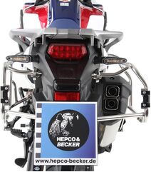 ヘプコ＆ベッカー カットアウト・サイドケースキャリア左右セット（ステンレス製）＋カットアウトXplorerサイドケース左右セットCRF1000L アフリカツイン