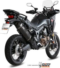 MIVV / ミヴSPEED EDGE スリップ オン ブラックステンレススチール for HONDA CRF 1000 L AFRICA TWIN (2016) | H.059.LRB