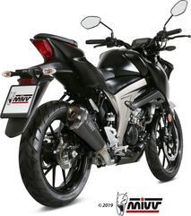 MIVV / ミヴ SPORT DELTA RACE Imp. compl./Full sys. 1x1 BLACK STAINLESS STEEL for SUZUKI GSX-S 125 2017 ECE approved if optionally catalysed (Euro4) Catalyzer is included | S.055.LDRB