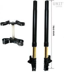 Unitgarage / ユニットガレージ Ohlins USD fork kit LOW + Unitgarage / ユニットガレージ triple clamp | 2904black_Low