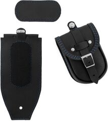 Ends Cuoio / エンズクオイオ バッグ 2000-2017 Softail ソフィテル スマートタンクバッグ - ブラックレザー - ブルーステッチ | SBSFT17.N.CTBL