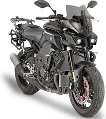 GIVI / ジビ Windscreen for Yamaha MT-10 16-20 color Dark Smoke, dim. HxW 36x36 cm, low profile sport screen, fits oe headlight fairing | D2129B