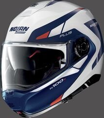 Nolan / ノーラン フリップアップ ヘルメット N100-5 P MILESTONE N, White Blue