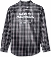 Harley-Davidson Shirt-Woven, Black Plaid | 96082-24VM