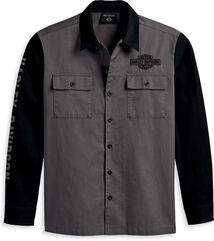 Harley-Davidson Men'S Mechanic Shirt, Colorblock-Design-Blackened Pearl | 96135-23VM