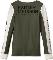 Harley-Davidson Henley-Knit, Colorblock-Design-Grape Leaf | 96260-24VW