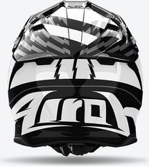 Airoh オフロード ヘルメット TWIST 3 THUNDER、ブラック/ホワイト グロス | TW3T17 / AI53A13TW3TBC