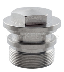 Kedo Aluminum Top Fork groove Piece 1 (Hexagon Head 22mm, Convex / Domed, without O-ring) | 40574