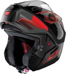 Nolan / ノーラン モジュラー ヘルメット N90-3 06 COMEBACK N-CO, Black Red, Size M | N9Z0006630442