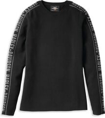 Harley-Davidson Jacquard Sleeve Sweater For Women, Black Beauty | 96220-22VW