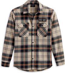 Harley-Davidson Men'S Hd-Mc Flannel, Brown Plaid | 96383-23VM