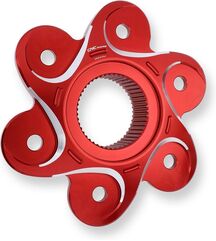 CNC Racing / シーエヌシーレーシング REAR SPROCKET FLANGE DUCATI BICOLOR, Red/Silver | FL507RS