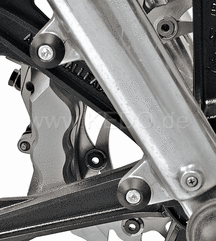 Kedo Conical aluminum cover, anodized black, set of 2, CFOR covering the brake caliper lugs | 30975