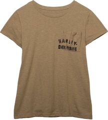 Harley-Davidson Women'S Tour Of Duty Pocket Tee, Dried Herb | 96450-22VW
