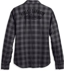 Harley-Davidson Women'S Classic Enchanted, Yarn Dyed Plaid-Blackened Pearl | 96479-23VW