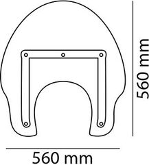 CustomAcces / カスタムアクセス America II Windscreen, Clear | CA0002W