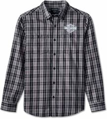 Harley-Davidson Shirt-Woven, Black Plaid | 96082-24VM
